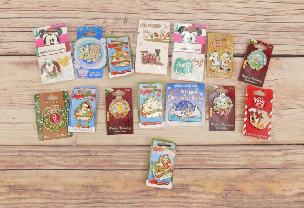 Lot 284: Lot of 15 Disney Christmas Pins