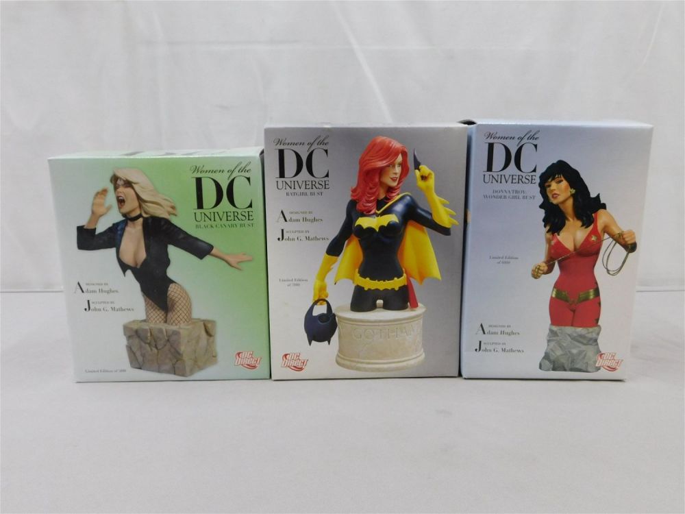 Lot 182: Lot of 3 DC Direct Women of the DC Universe Statues