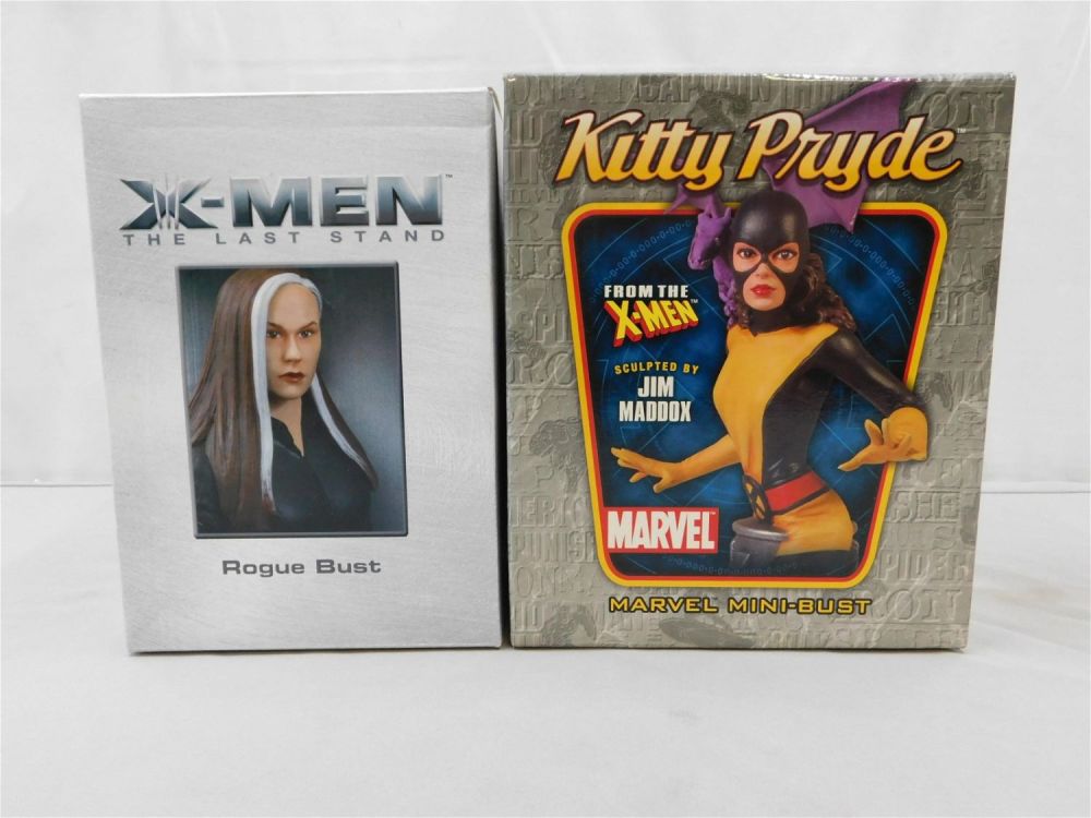 Lot 189: Lot of 2 Marvel Bust Statues