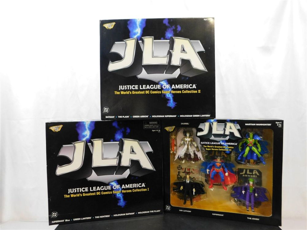 Lot 259: Lot of 3 DC JLA Action Figure Sets