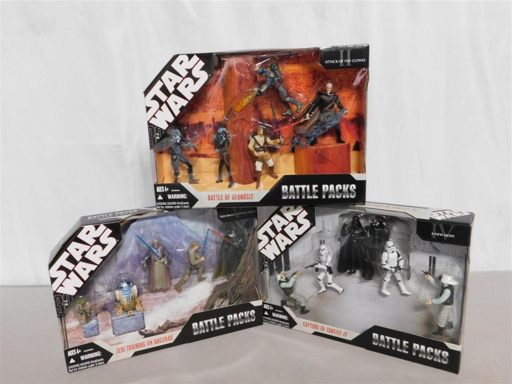 Lot 178: Lot of 3 Star Wars Battle Packs Figure Sets