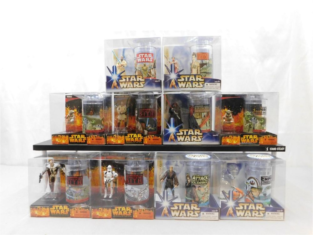 Lot 242: Lot of 10 Star Wars Figure and Cup Sets