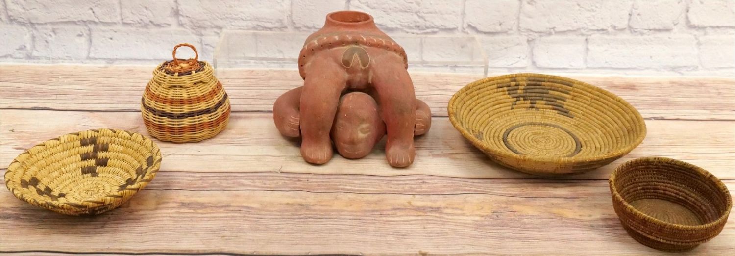 Lot 138 Lot of Sweetgrass Native American Baskets and Bowls Bodnar