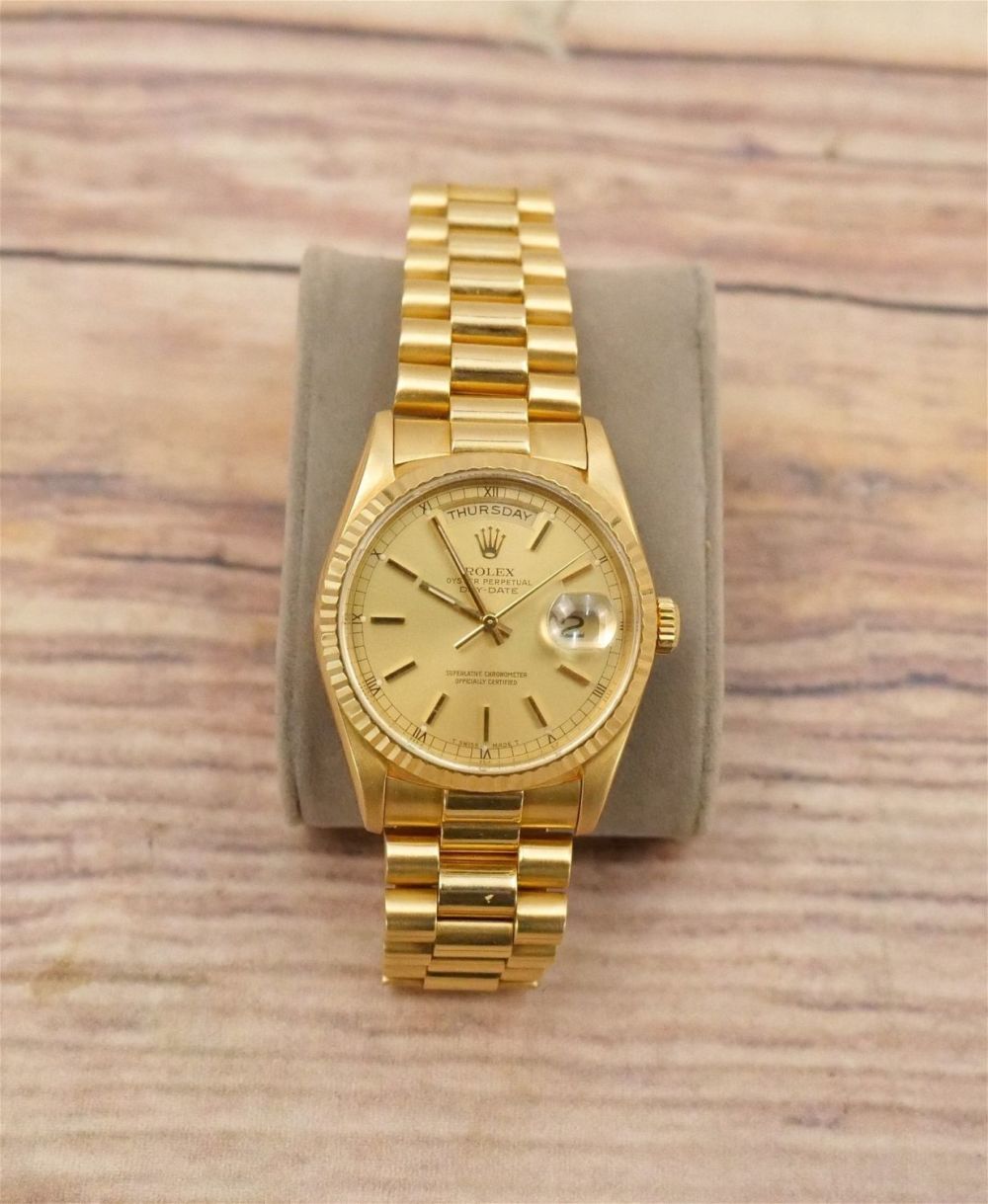 Lot 167: Rolex 18K Oyster Perpetual Day Date President Men's Watch