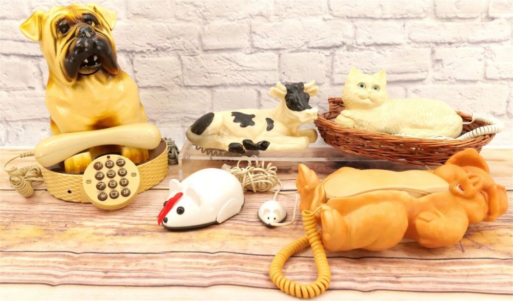 Lot 227: Lot of 5 Animal Designed Novelty Telephones