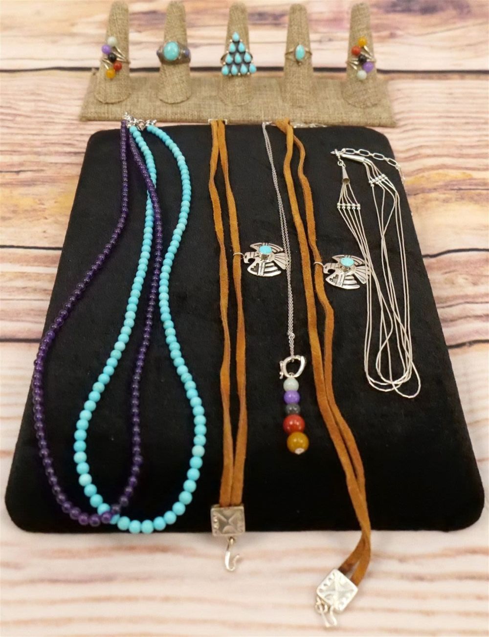 Lot 163: Lot of Southwest Style Sterling Jewelry