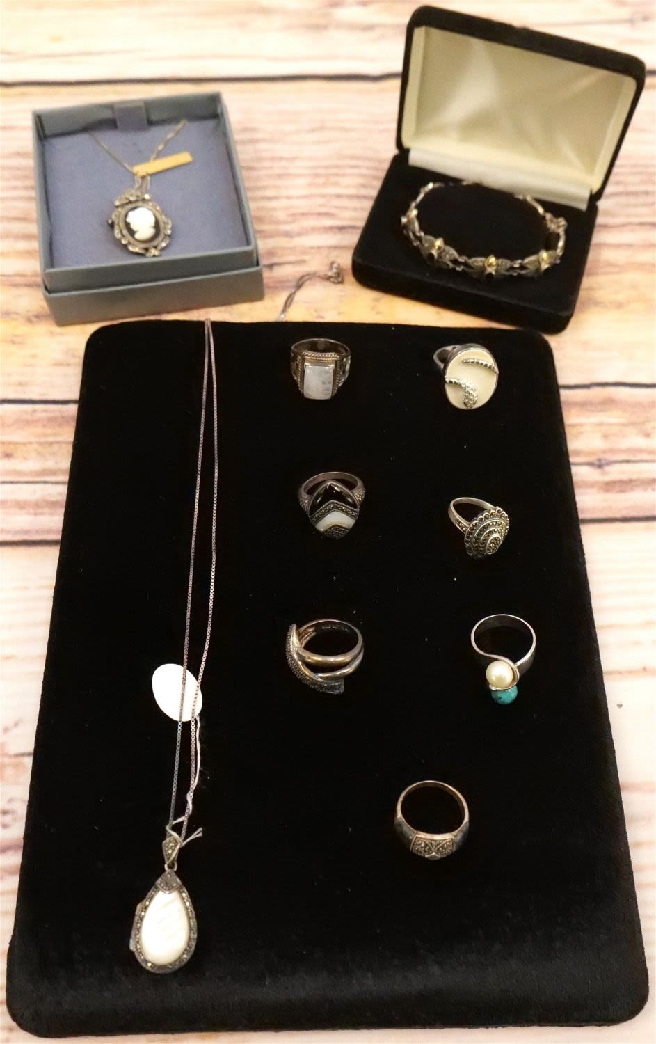 Lot 169: Lot of Sterling and Marcasite Jewelry