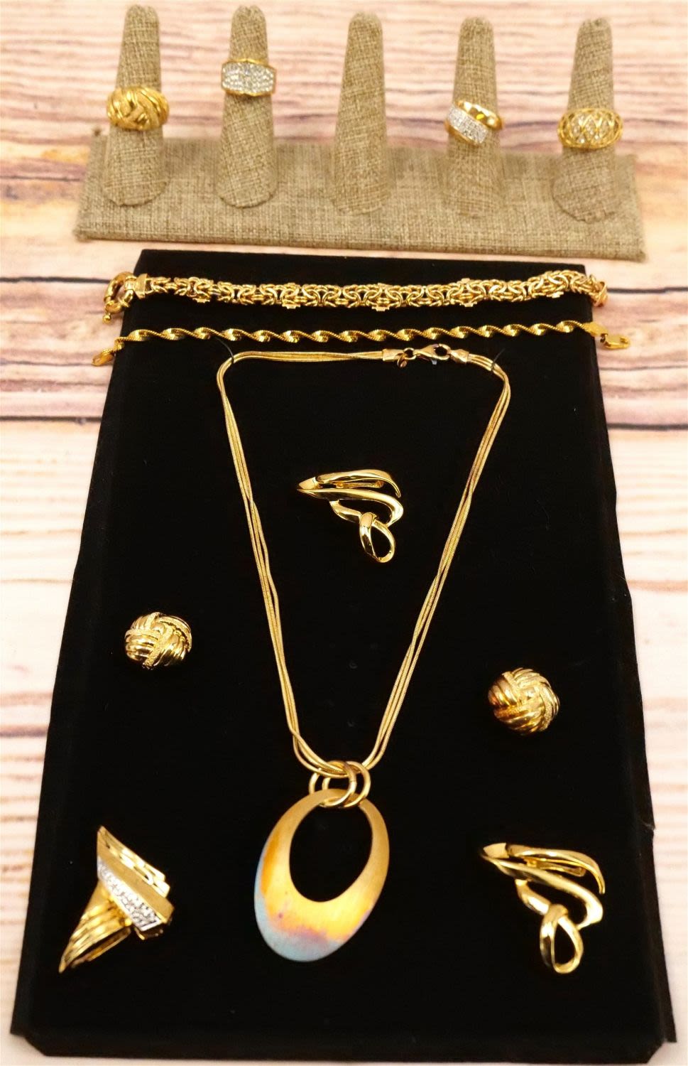 Lot 180: Lot of Gold Tone Sterling Jewelry