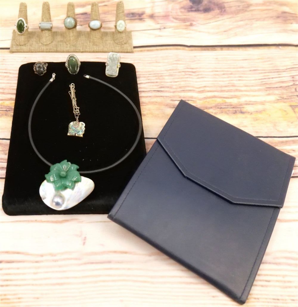 Lot 185: Lot of Sterling and Stone/Shell Jewelry