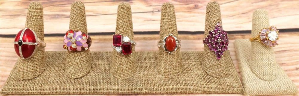 Lot 200: Lot of 6 Sterling Rings