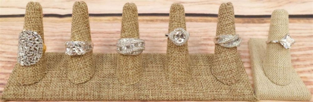 Lot 201: Lot of 6 Sterling Silver Rings