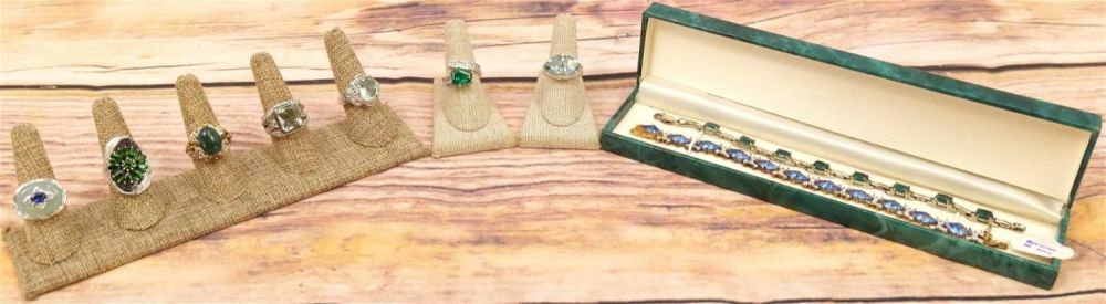 Lot 205: Lot of Sterling and Stone Jewelry