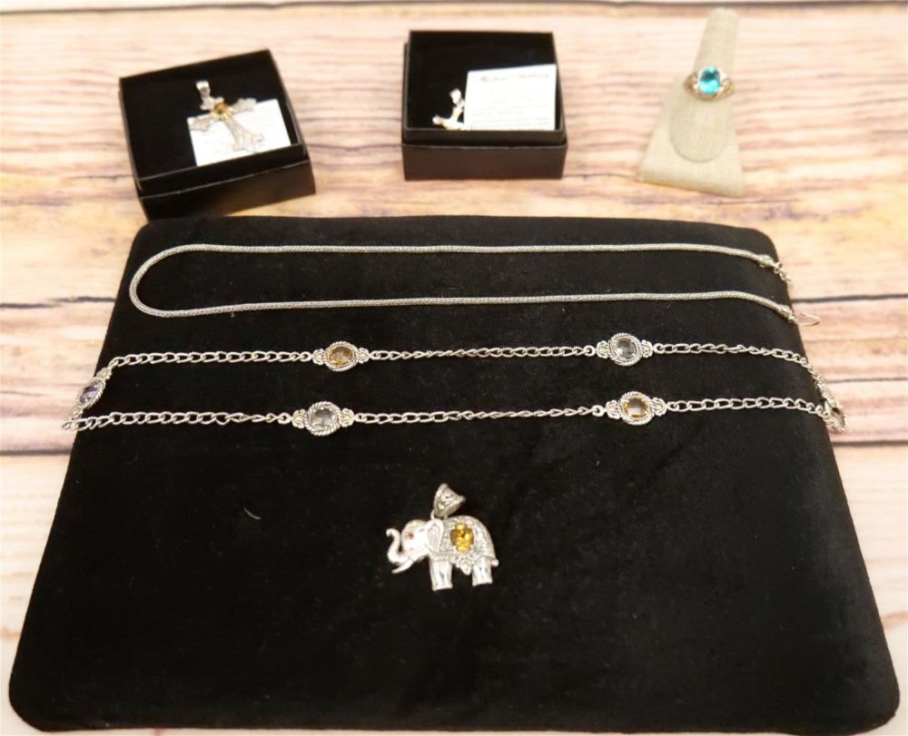 Lot 210: Lot of Sterling and Gold Accent Jewelry