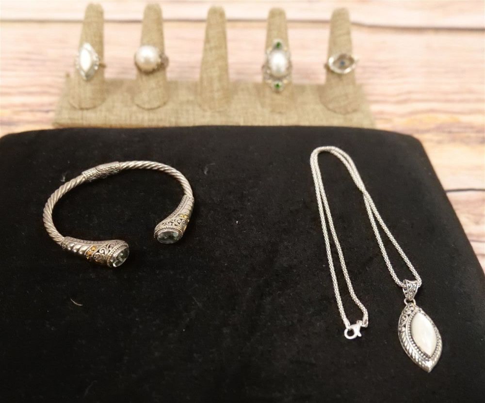 Lot 211: Lot of Sterling and Gold Accent Jewelry