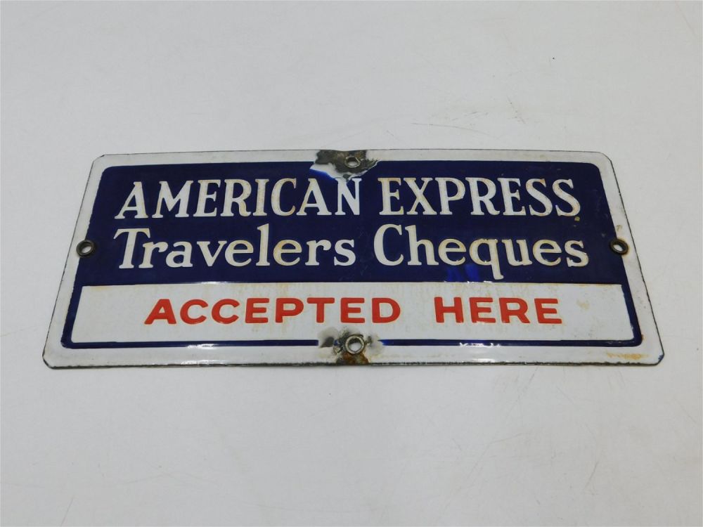 Lot 160: Vintage American Express Porcelain Sign