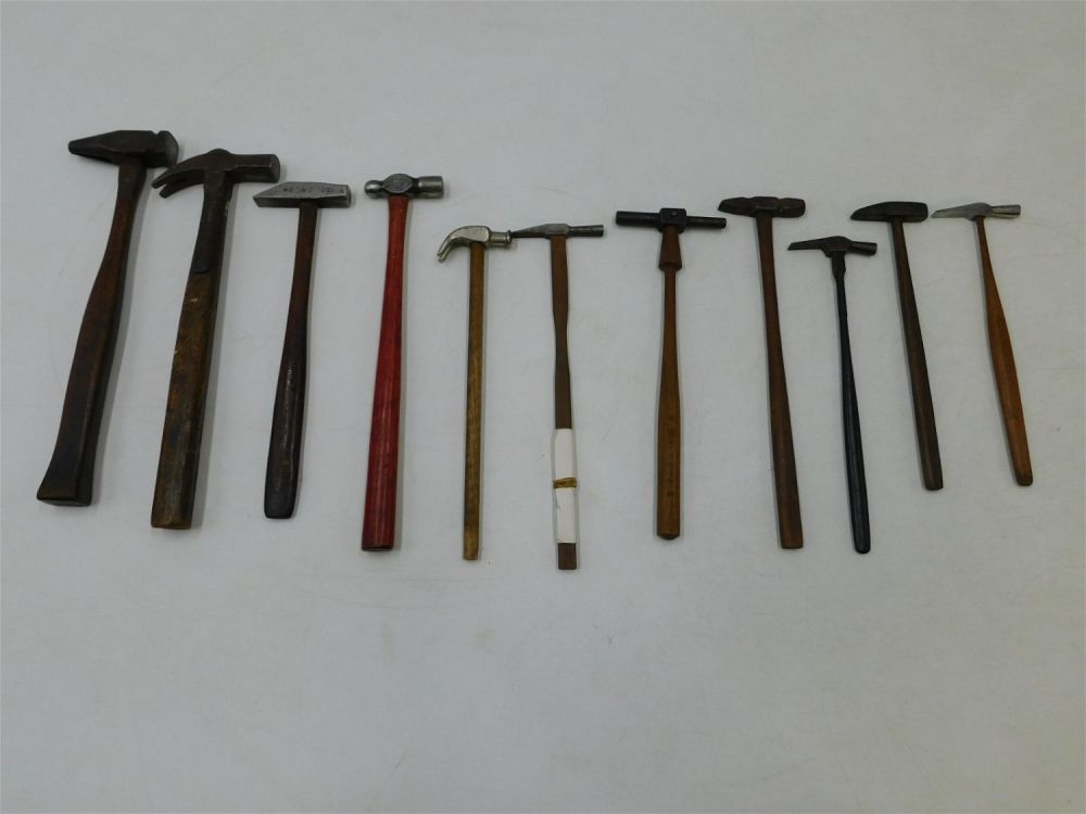 Lot 285: Lot of 11 Antique Miniature Hammers