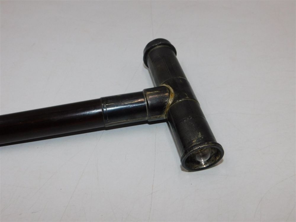 Lot 178: Vintage Flashlight Handled Walking Stick