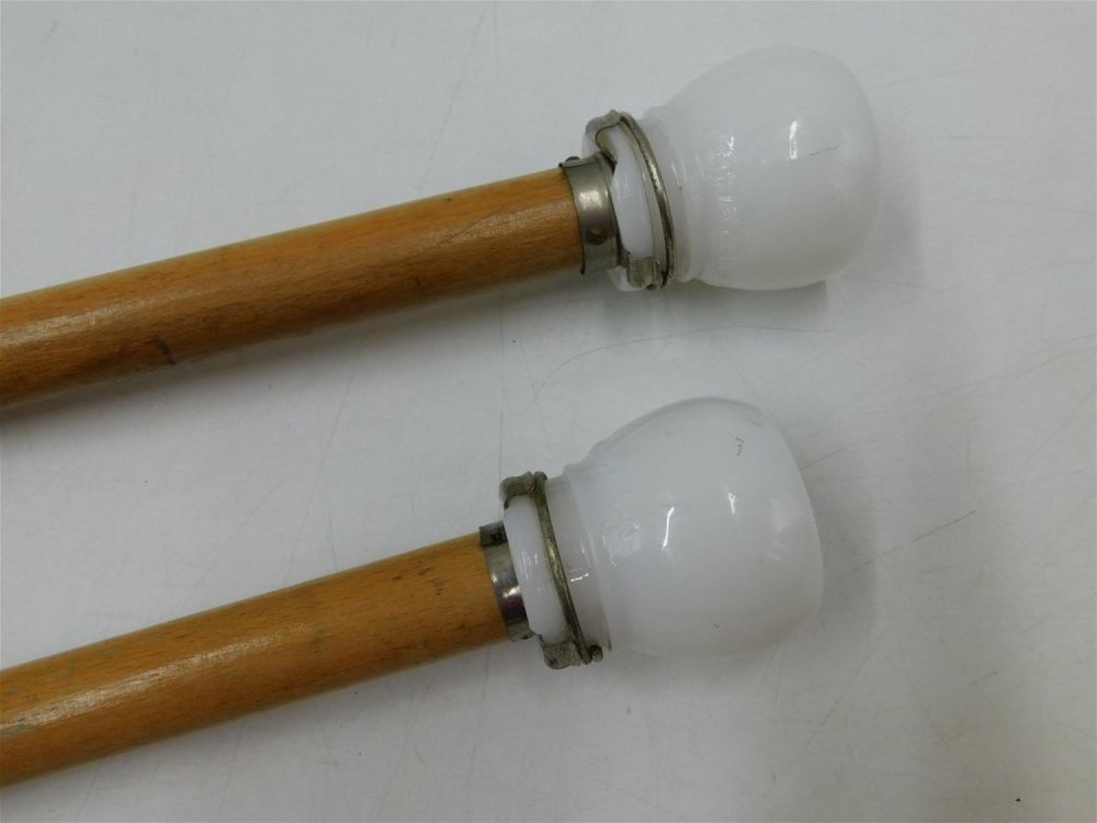 Lot 180: Lot of 2 Battery Operated Glass Top Flashlight Walking Sticks
