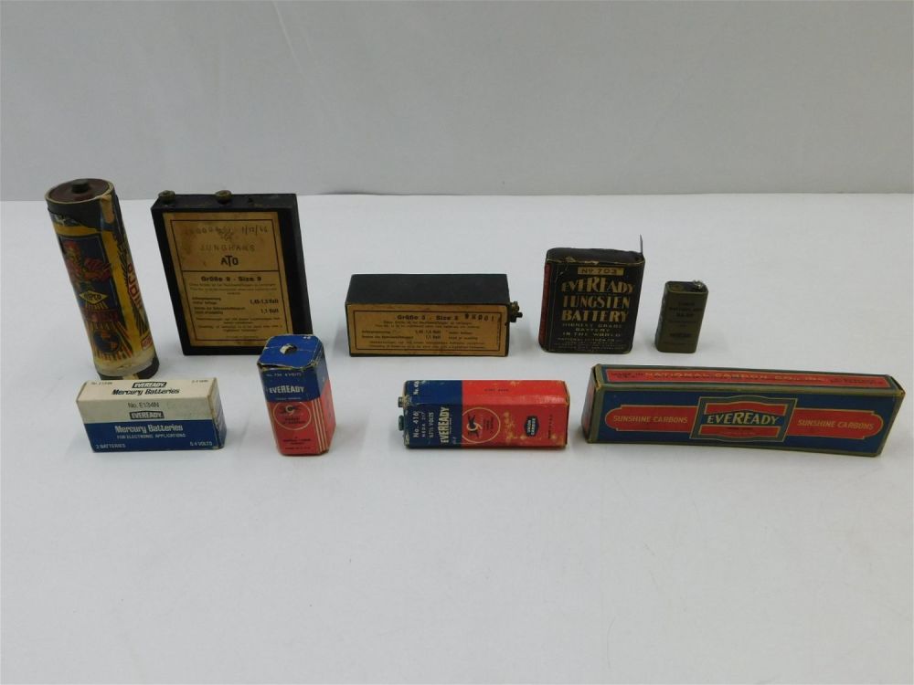 Lot 247: Lot of 9 Vintage Batteries
