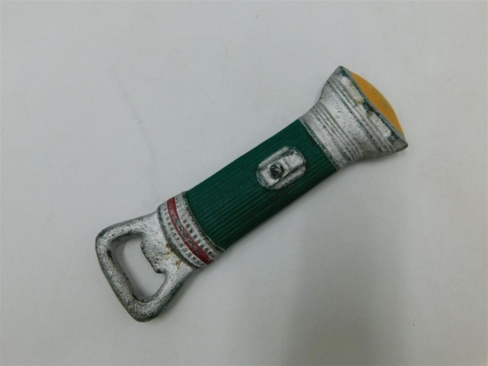 Lot 270: Vintage Cast Metal Handpainted Flashlight Bottle Opener