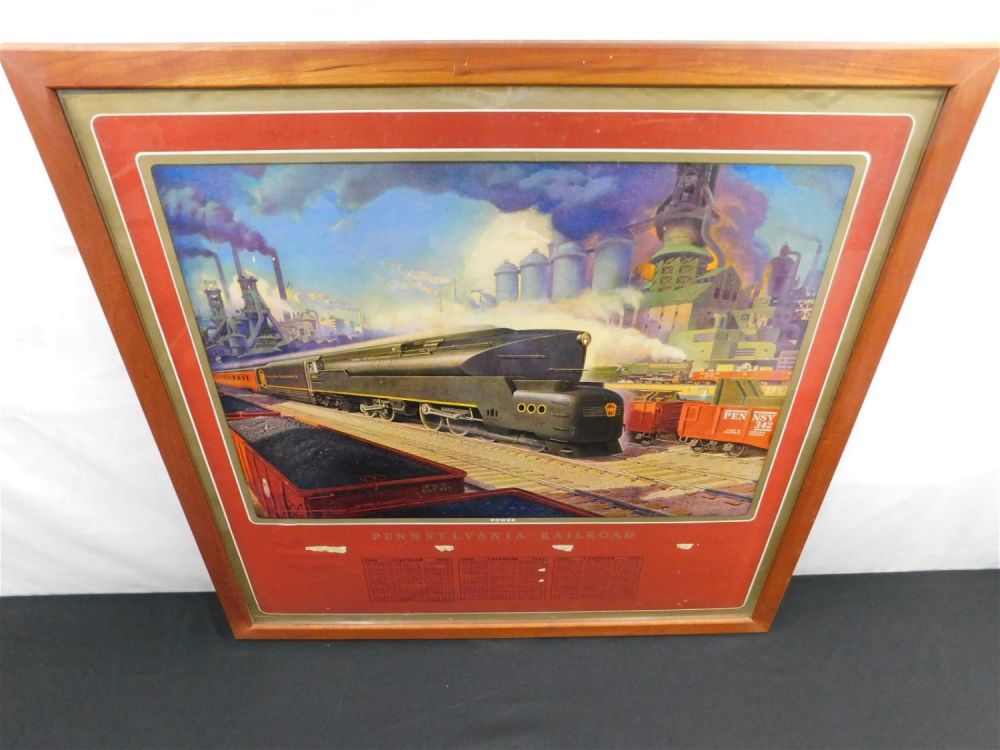 Lot 215: 1944 Pennsylvania Railroad Calendar Display