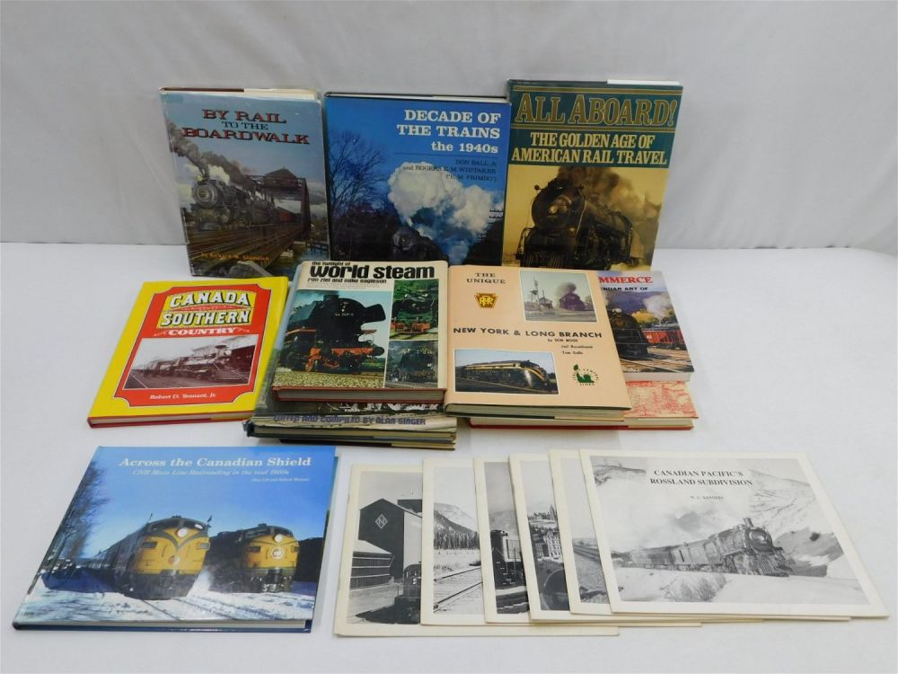 Lot 219: Large Lot of Mostly Hardcover Train Books