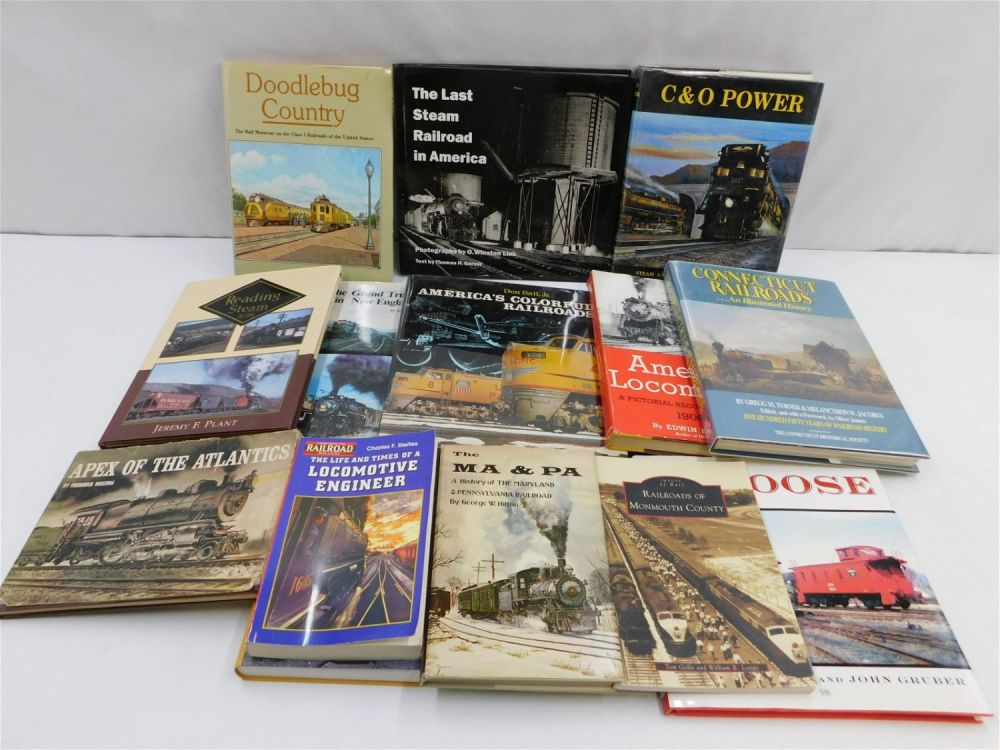 Lot 220: Large Lot of Mostly Hardcover Train Books