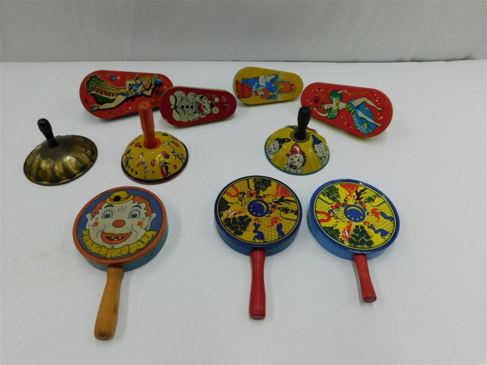 Lot 153: Lot of 10 Vintage Noisemakers