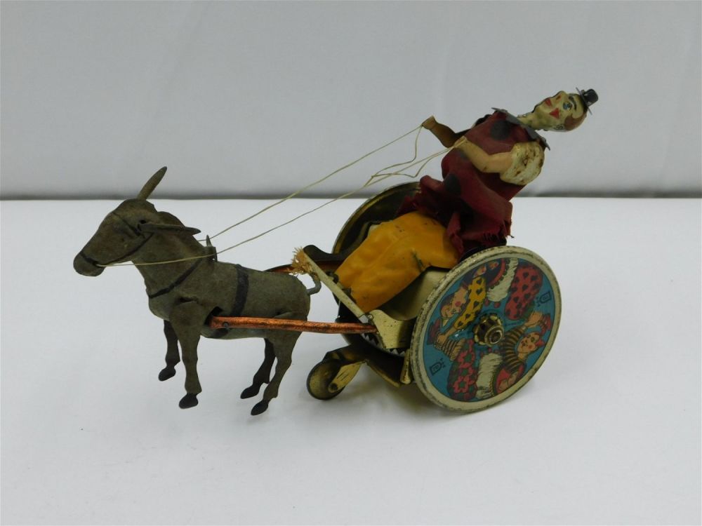 Lot 162: Lehmann Balking Mule Antique Tin Wind-Up Toy