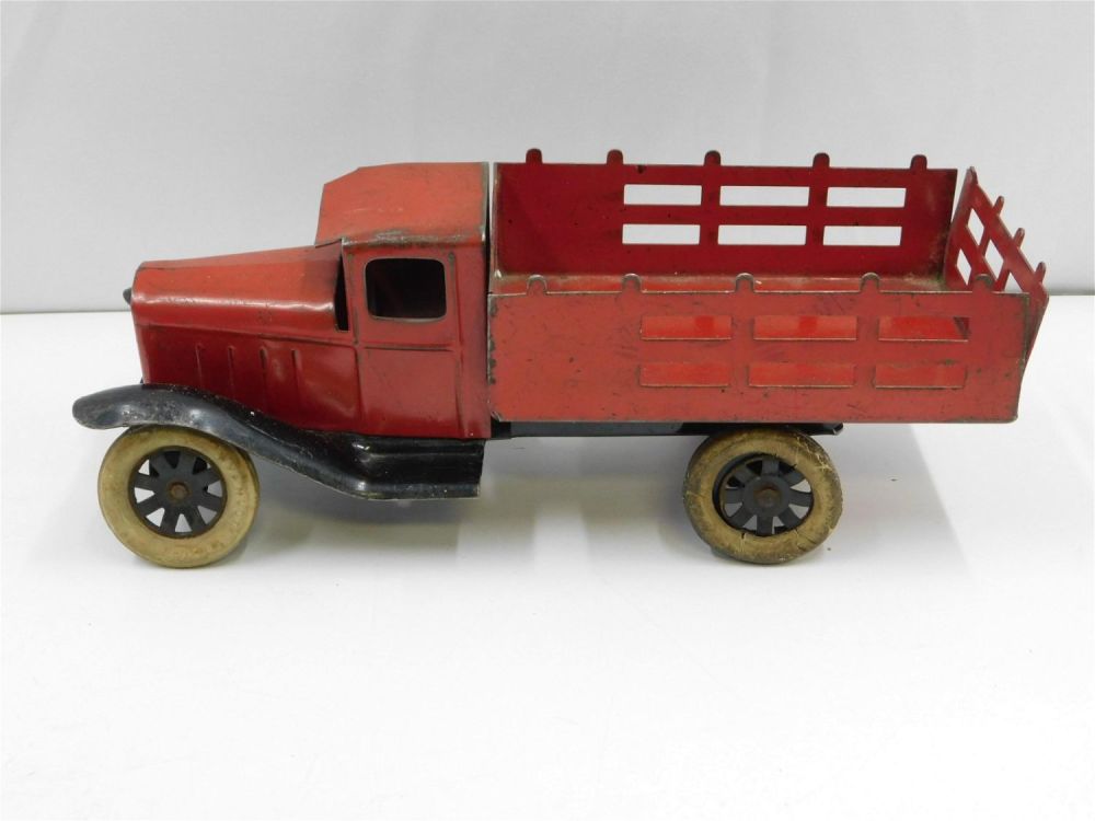 Lot 197: Antique Pressed Steel Toy Work Truck