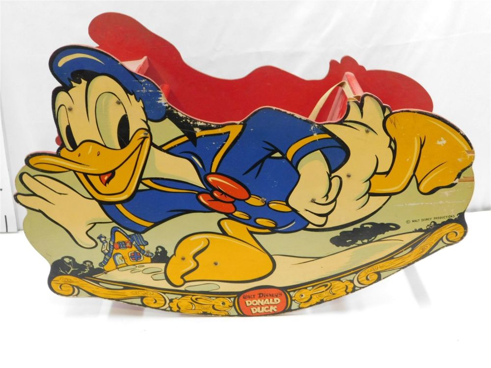 Lot 198: Vintage Donald Duck Rocking Duck