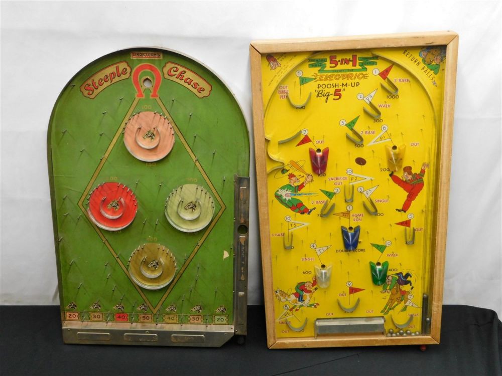 Lot 204: Lot of 2 Vintage Tabletop Pinball Games