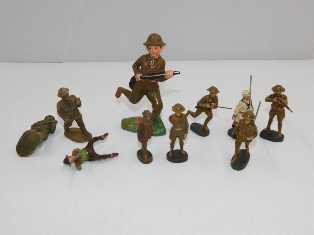 Lot 227: Lot of Composition Military Figures
