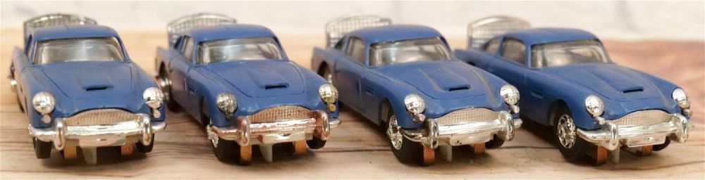 Lot 228: Lot of 4 Vintage James Bond 007 Road Race HO Slot Cars