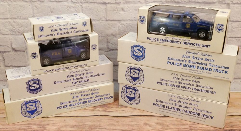 Lot 270: Lot of 8 NJSPBA Diecast Vehicles