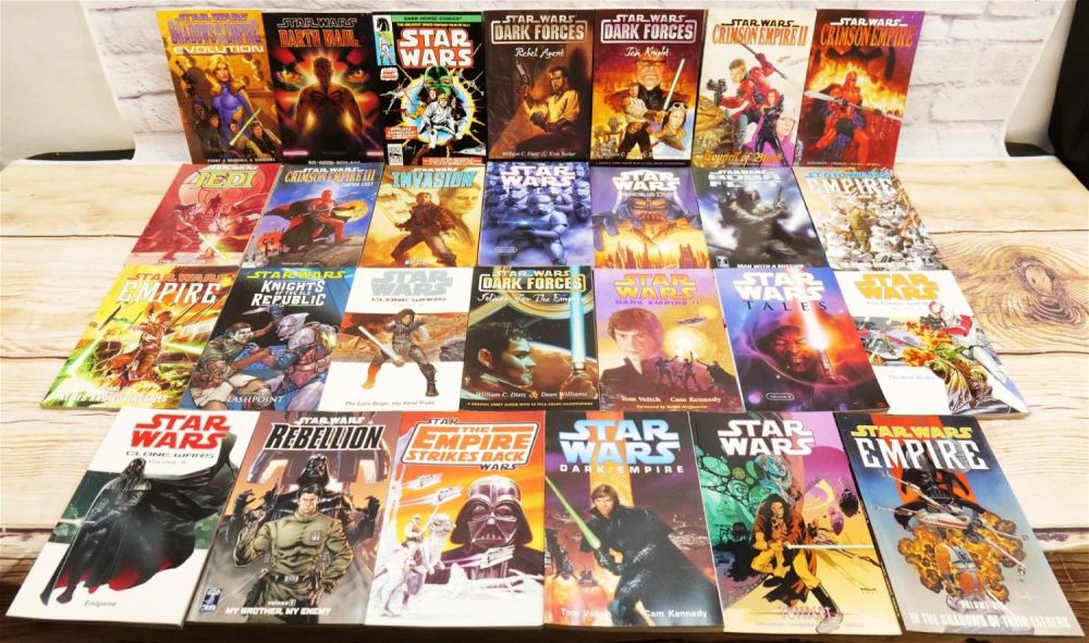 Lot 222: Lot of 28 Star Wars Trade Paperbacks
