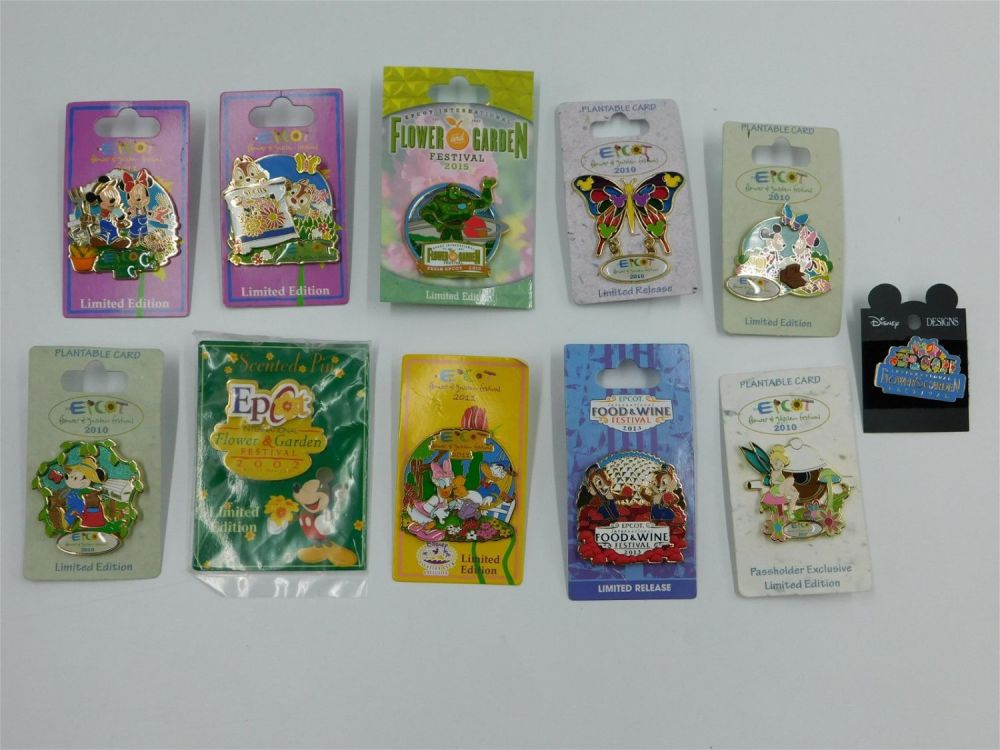 Lot 158: Lot of 11 Epcot Flower & Garden Festival Pins
