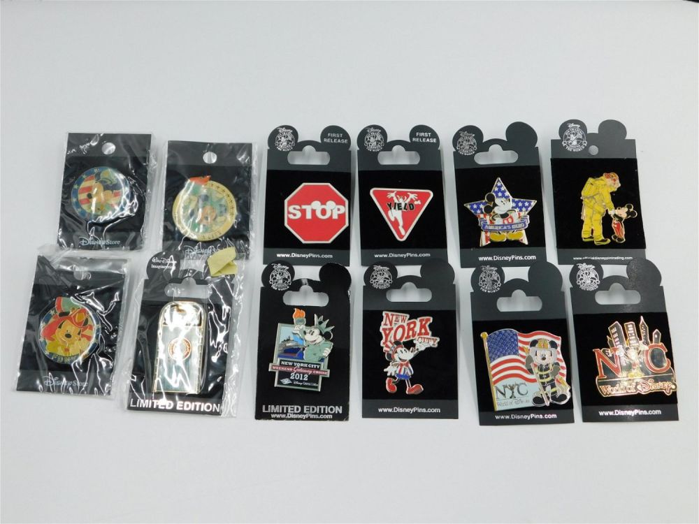 Lot 187: Lot of 12 Mickey Mouse/NYC Related Pins