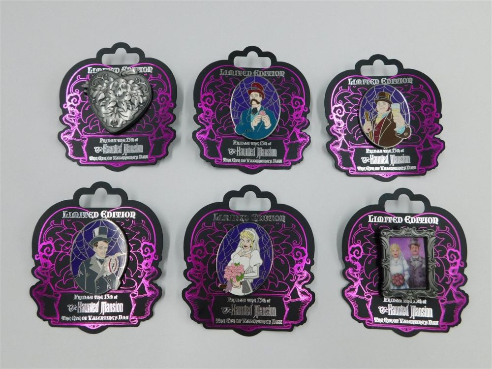 Lot 199: Lot of 6 Friday the 13th Haunted Mansion 2009 Limited Edition Pins