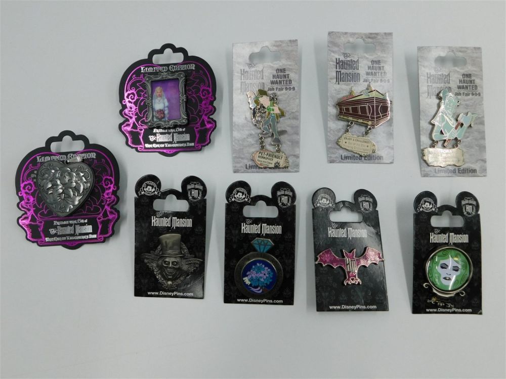 Lot 200: Lot of 9 Disney Haunted Mansion Pins
