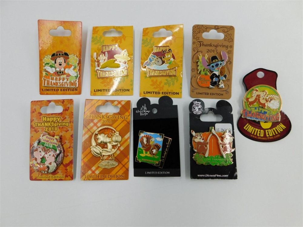 Lot 209: Lot of 9 Disney Thanksgiving Limited Edition Pins