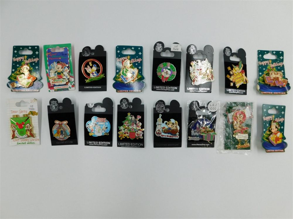 Lot 220: Lot of 16 Mixed Years Disney Christmas Pins