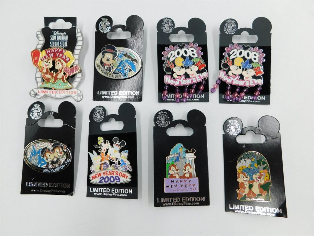 Lot 223: Lot of 8 Disney New Years Limited Edition Pins