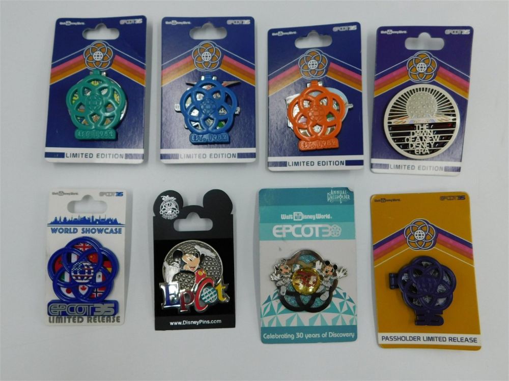 Lot 237: Lot of 8 Disney Epcot Pins