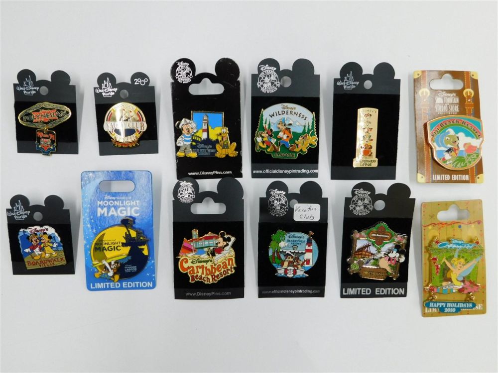 Lot 239: Lot of 12 Disney Resorts/Parks Pins