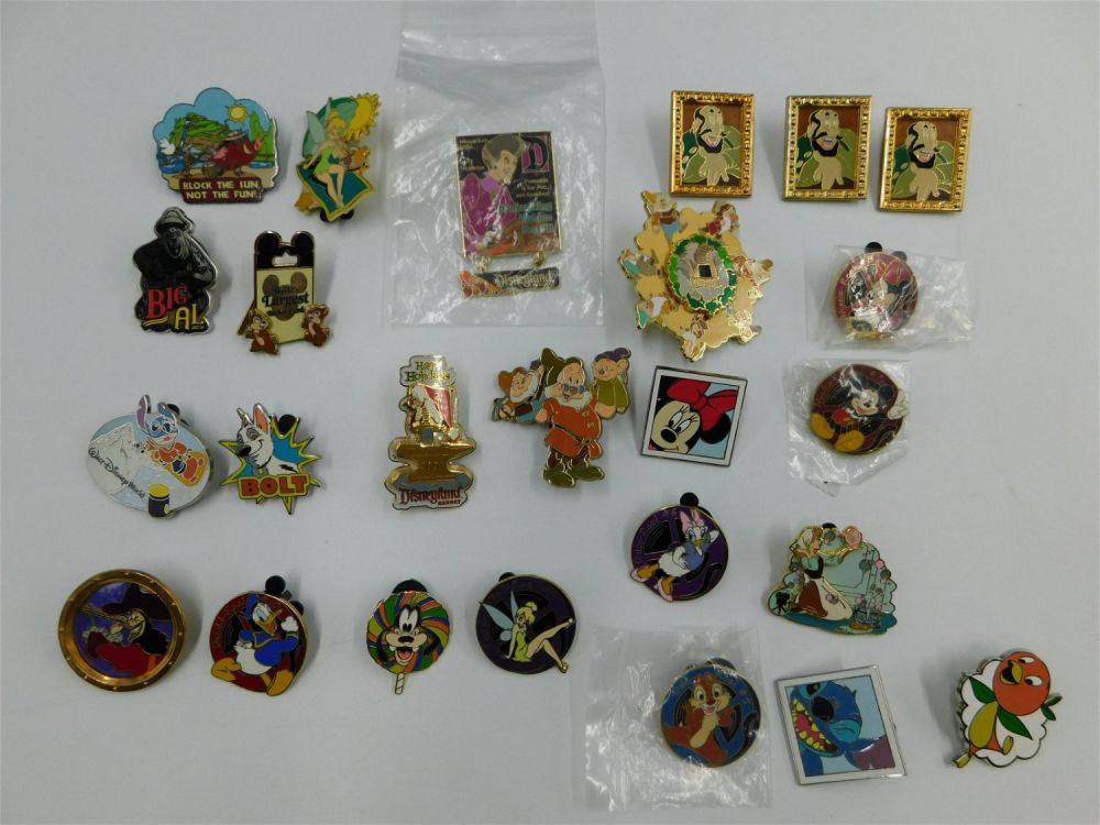 Lot 246: Lot of 25 Disney Character Pins