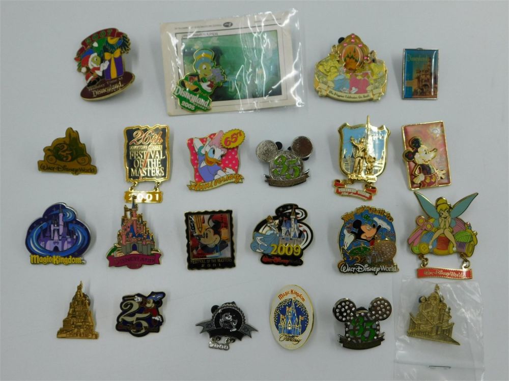 Lot 256: Lot of 22 Mixed Disney Park and Event Pins
