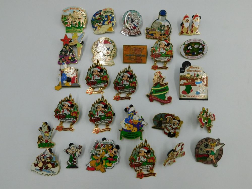 Lot 261: Lot of 27 Disney Christmas Pins