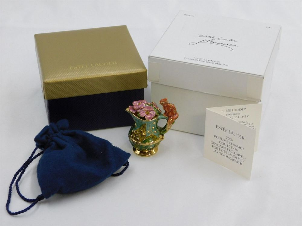 Lot 192: Jay Strongwater Estee Lauder Magical Pitcher Compact