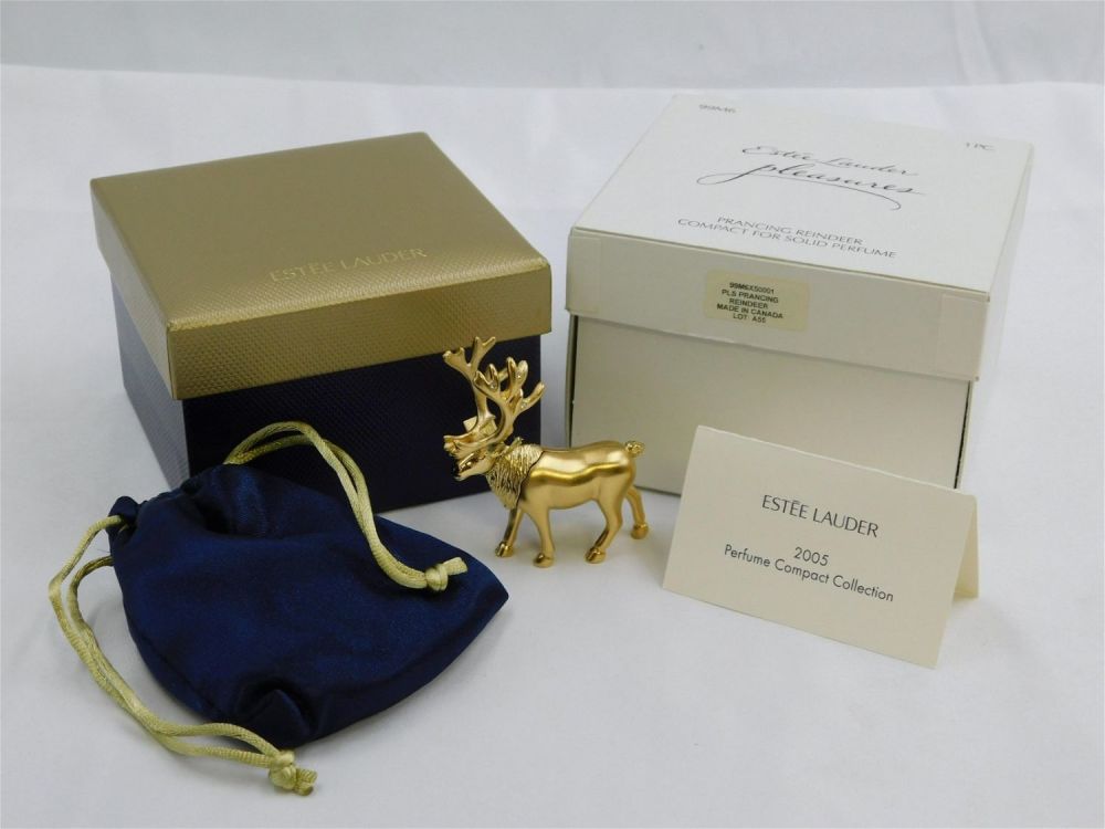 Lot 202: Estee Lauder Prancing Reindeer Perfume Compact